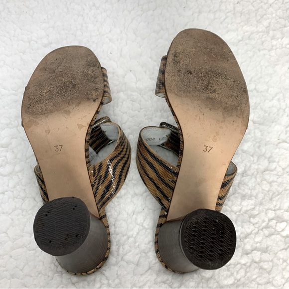 Animal Print Giam Lotti Women's Heeled Sandals Made In Spain Size 37/6.5 - Picture 7 of 8